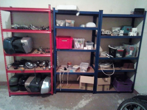 casiers dans l'atelier